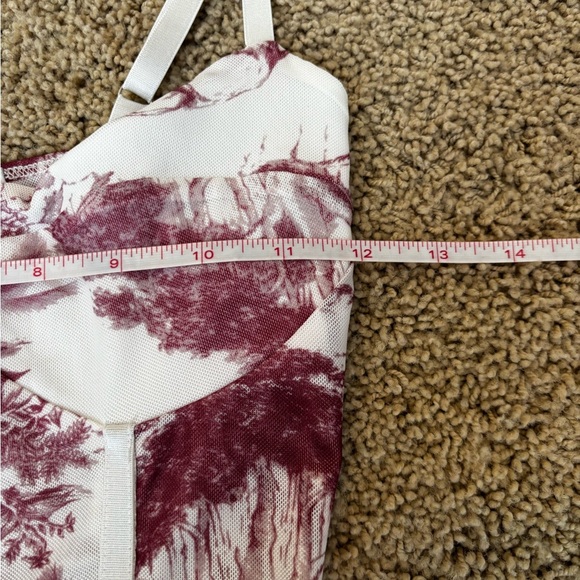 1950’s Blush Toile Design One Piece Bodysuit - Picture 9 of 10